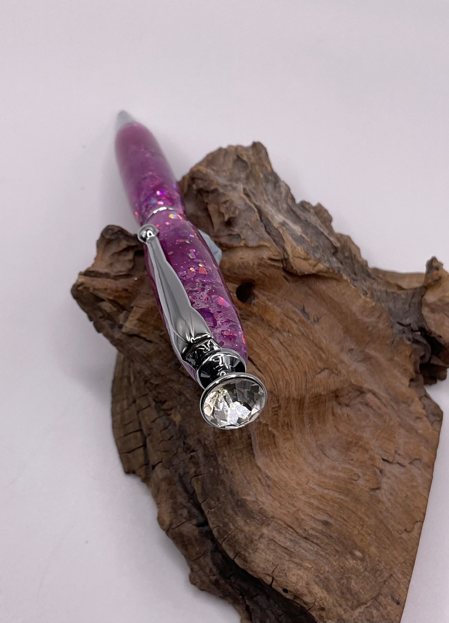 Crystal Slim Line Twist Ink Pen in Chrome 1157
