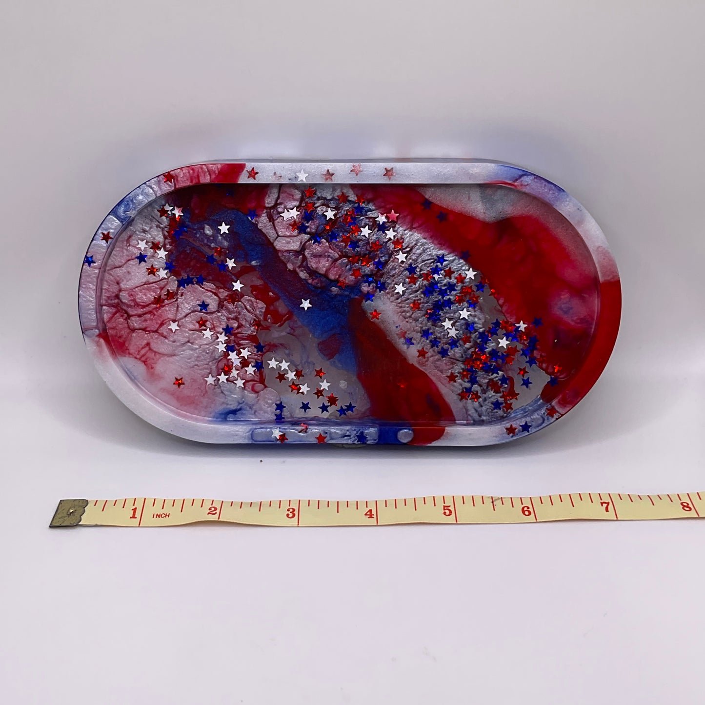 Independence Day Oval Trinket Tray 189 (4X6 inches)