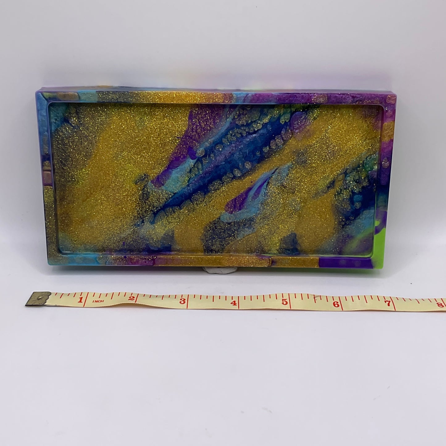 Peacock Rectangle Trinket Tray 209 (7X3.5inches)