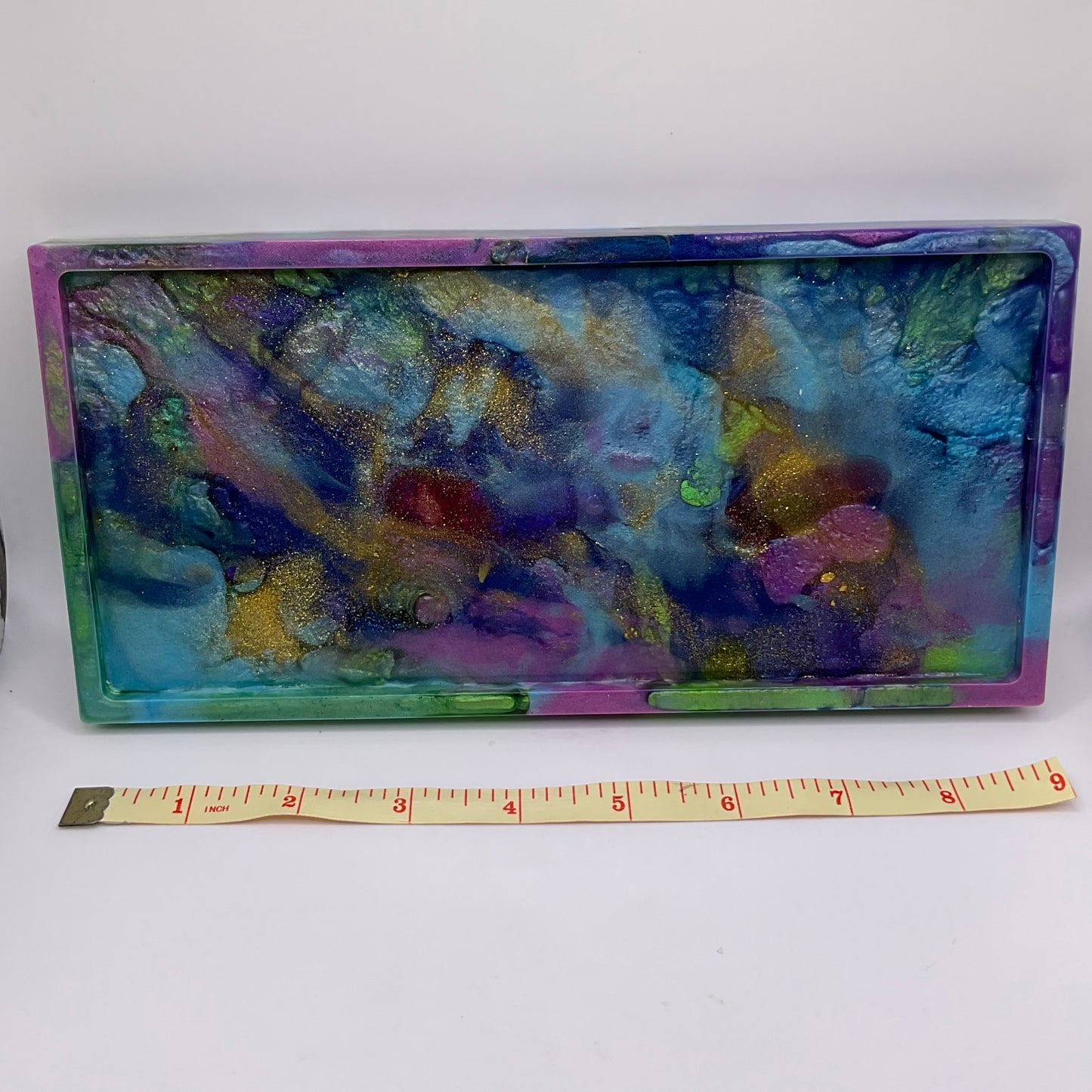 Peacock Rectangle Trinket Tray 216 (9X4 inches)