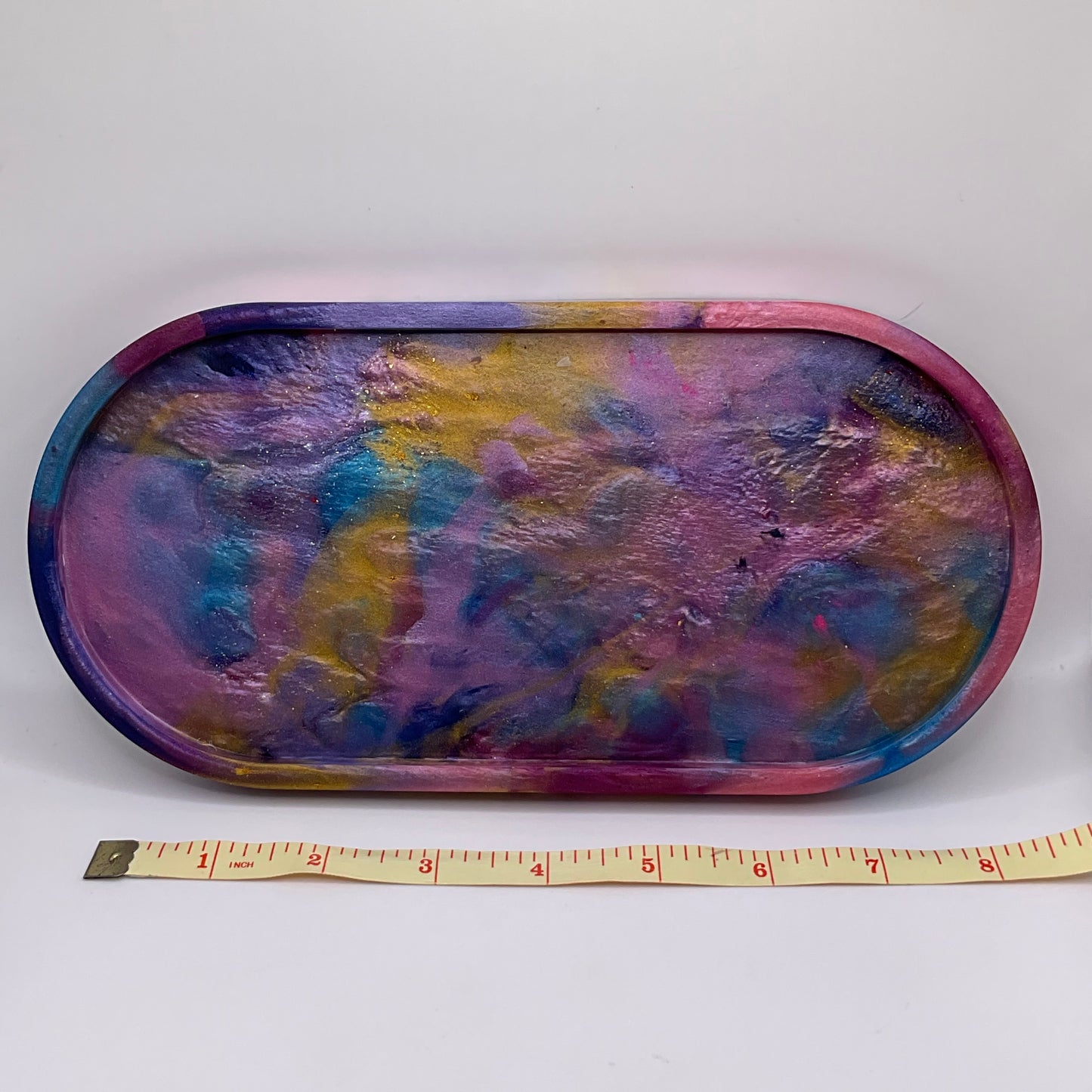 Purple Owl Oval Trinket Tray 221 (9X4inches)