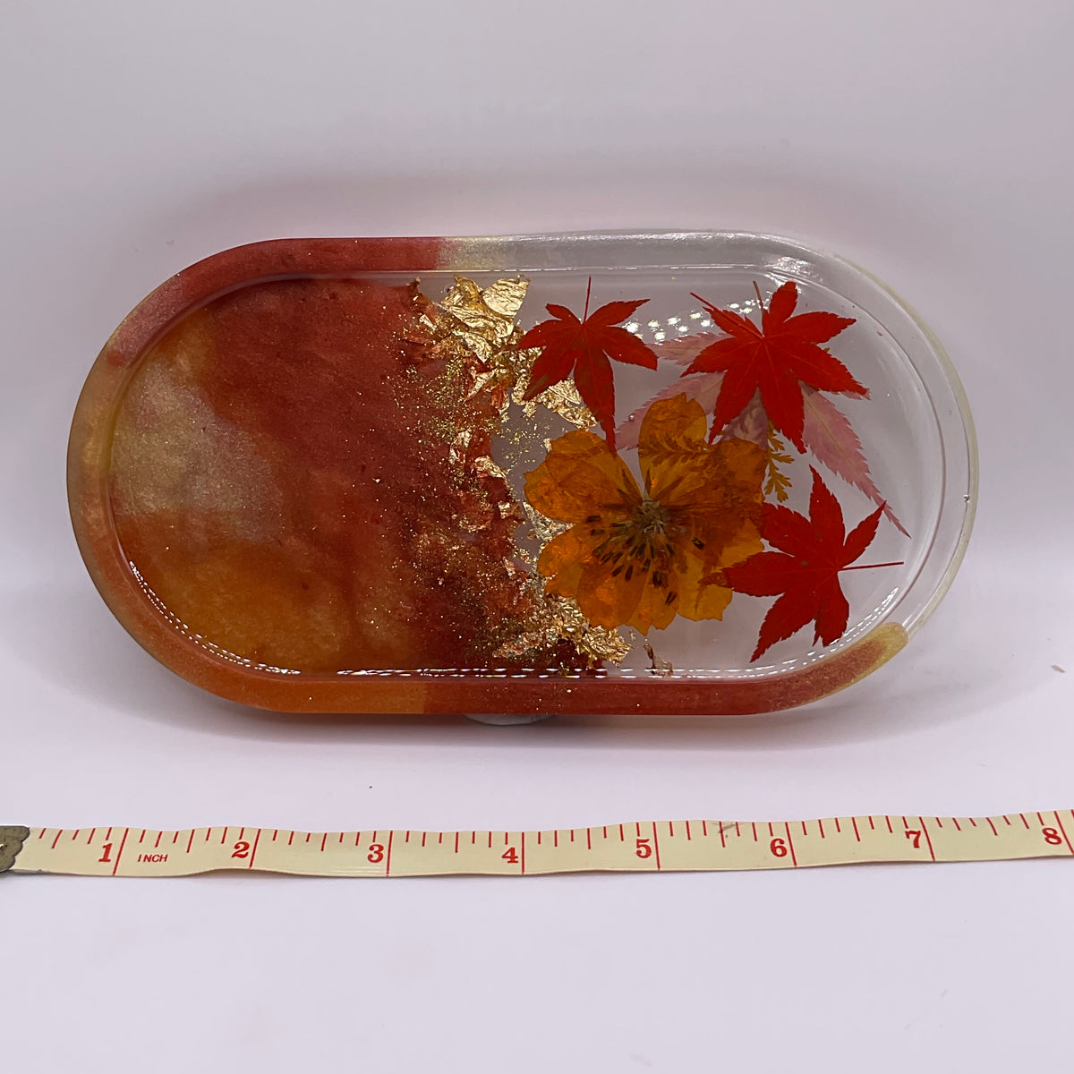 Fall Oval Trinket Tray 274 (7X3.5 inches)