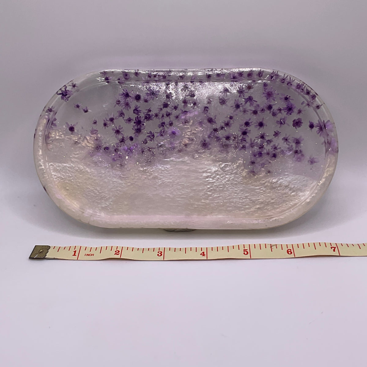 Ghost Oval Trinket Tray & Cover Minder Set 290 (7x3.5 inches)