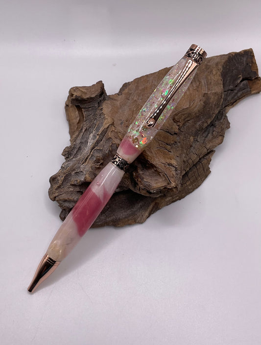 Chic Slim Line Twist Ink Pen in Rose Gold 1154