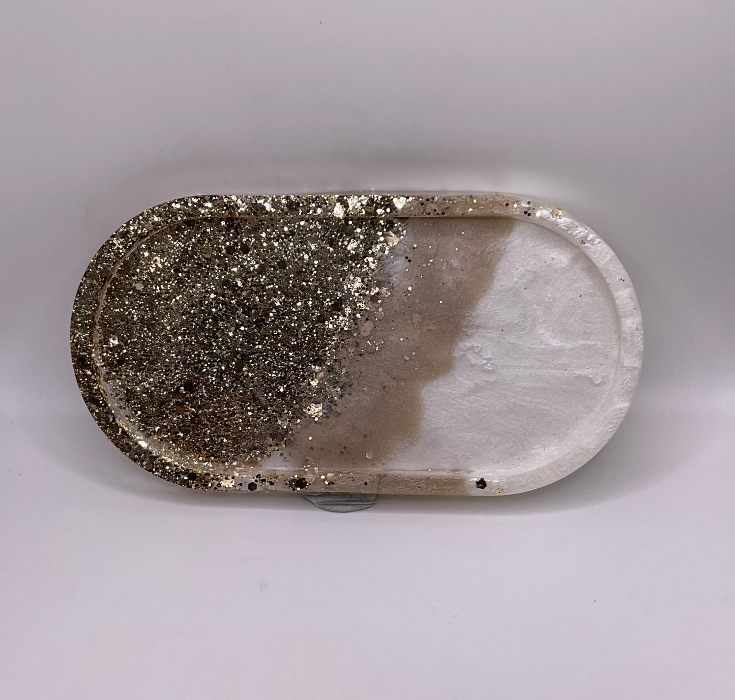 Champagne oval Trinket Tray 130 (7X4inches)