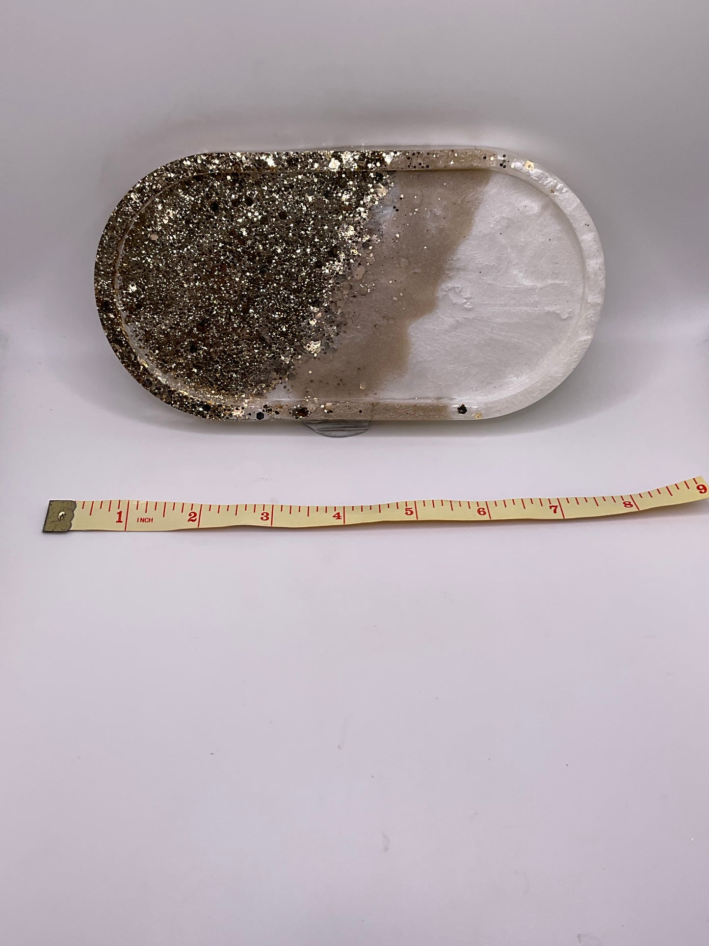 Champagne oval Trinket Tray 130 (7X4inches)