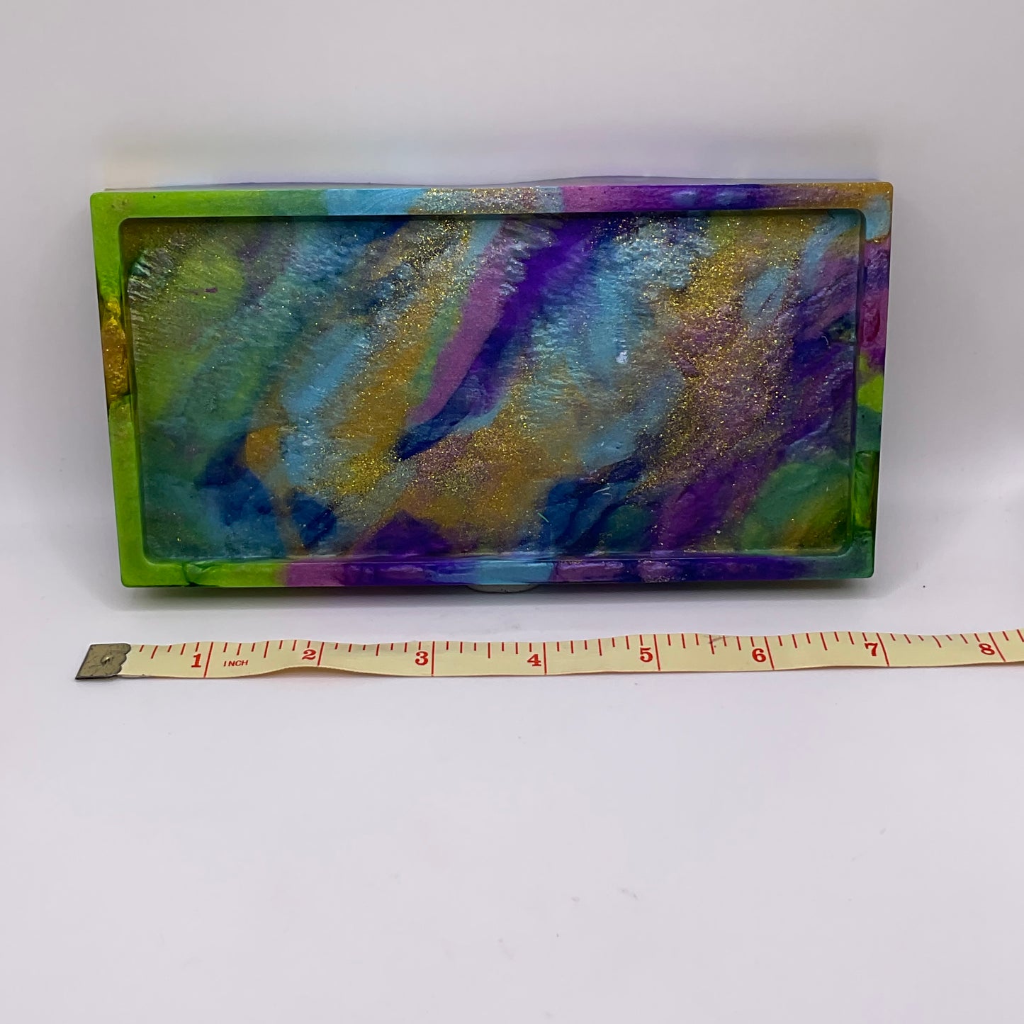 Peacock Rectangle Trinket Tray 210 (7X3.5inches)