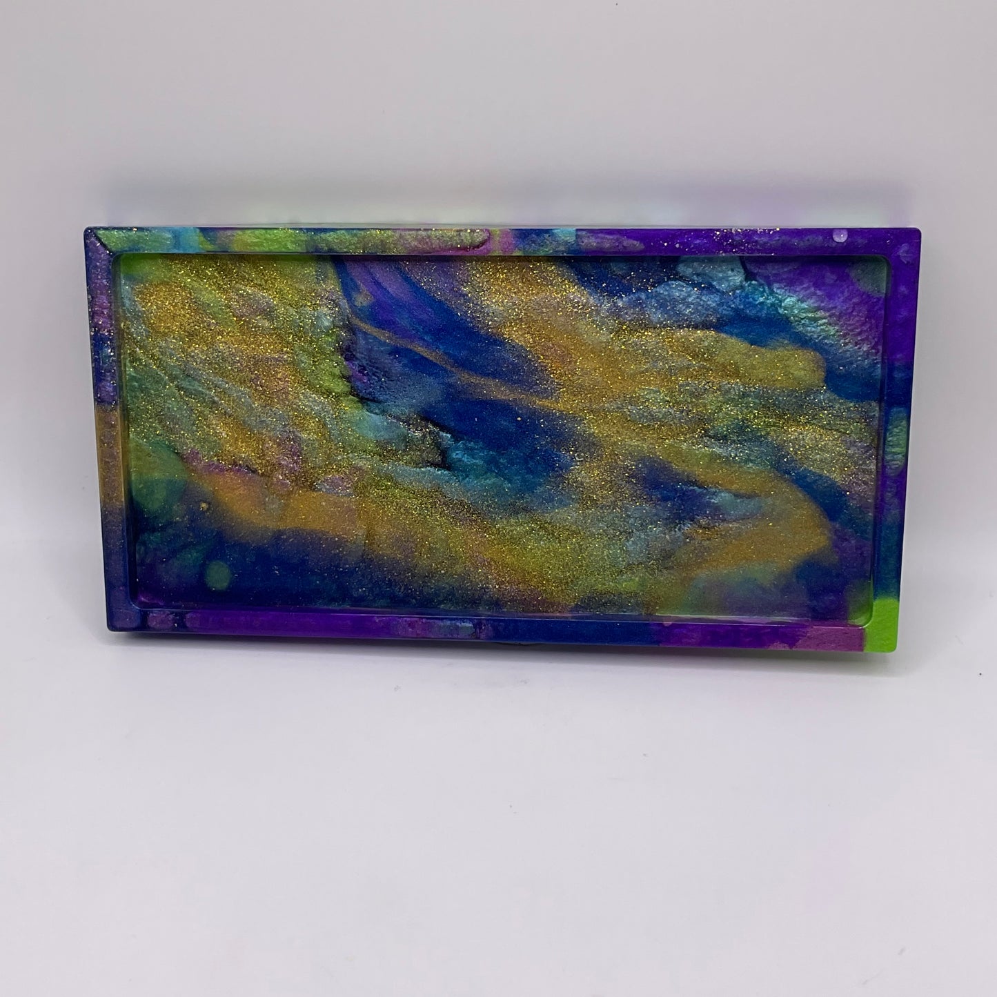 Peacock Rectangle Trinket Tray 211 (7X3.5inches)