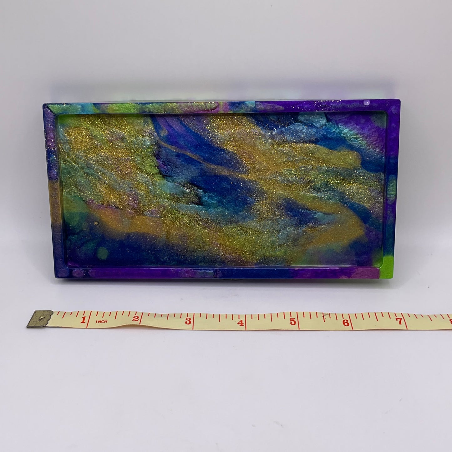 Peacock Rectangle Trinket Tray 211 (7X3.5inches)