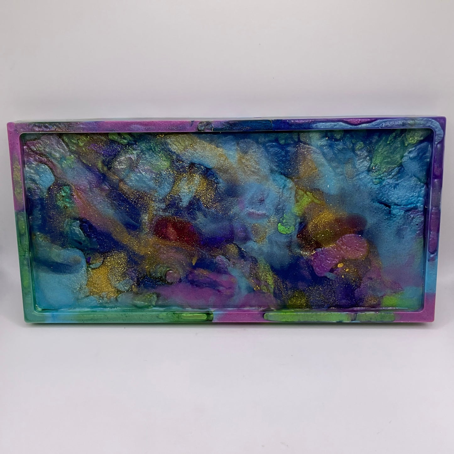 Peacock Rectangle Trinket Tray 216 (9X4 inches)