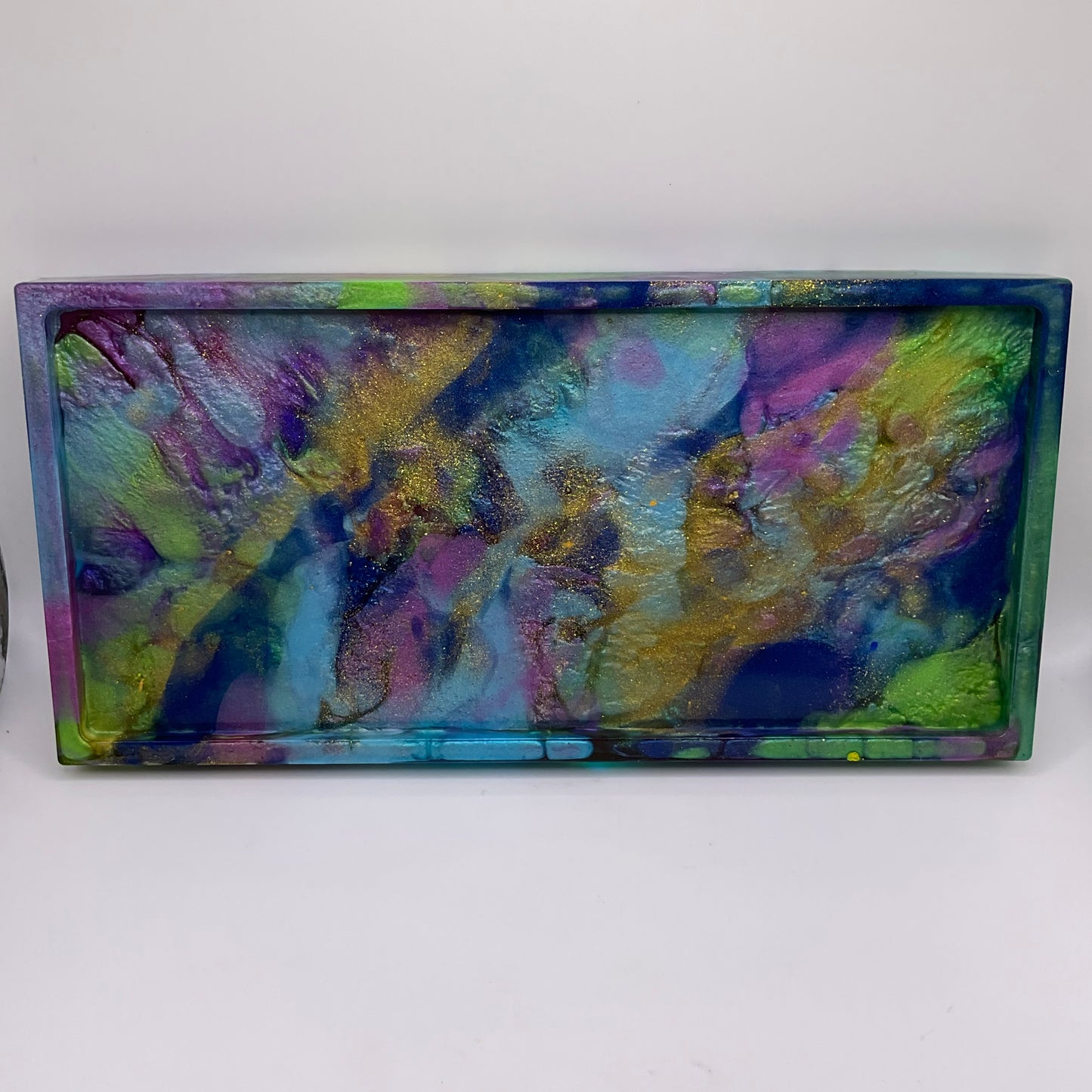 Peacock Rectangle Trinket Tray 217 (9X4 inches)