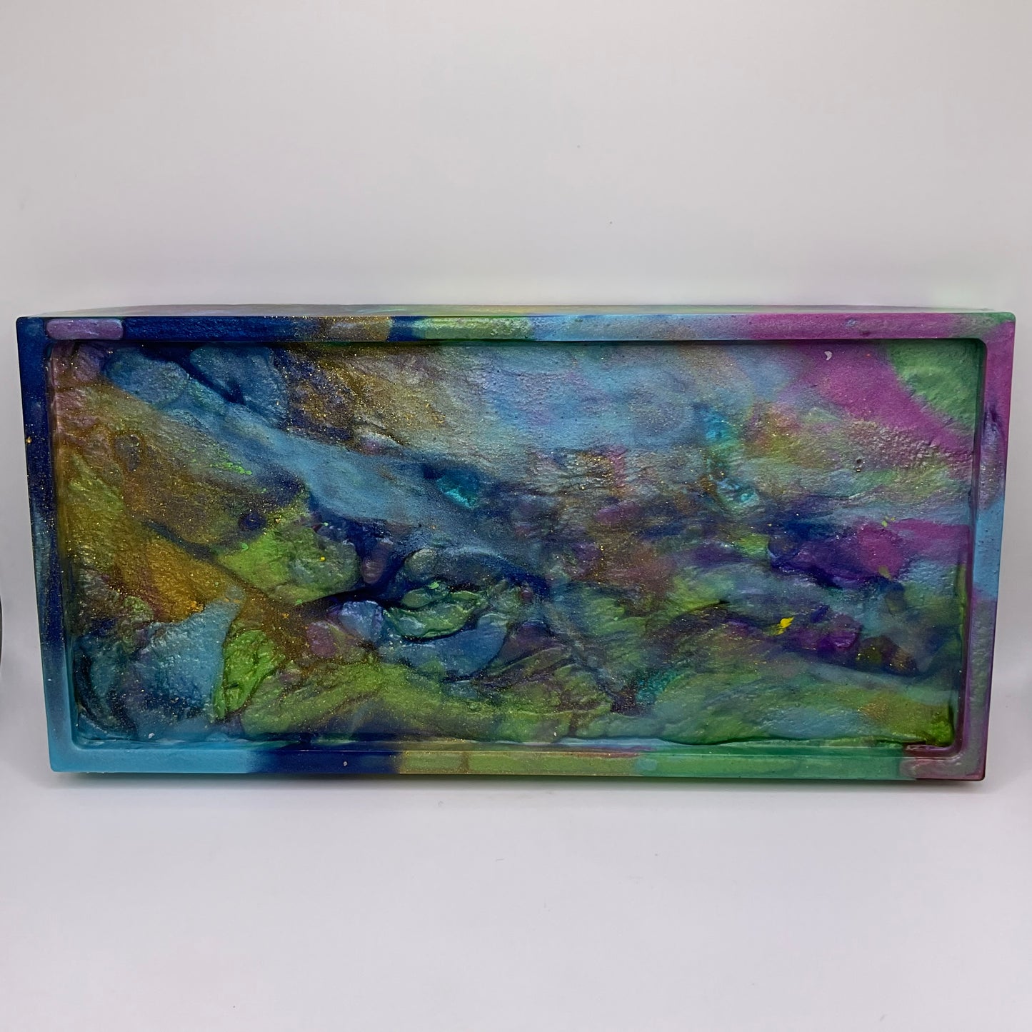 Peacock Rectangle Trinket Tray 218 (9X4 inches)