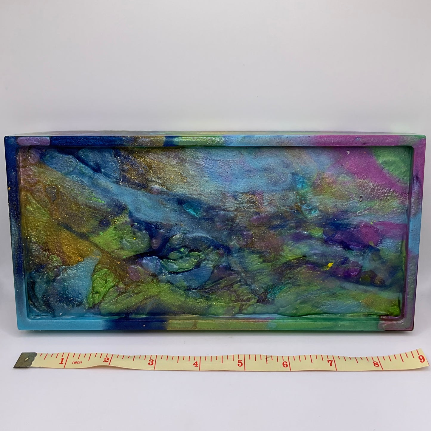 Peacock Rectangle Trinket Tray 218 (9X4 inches)