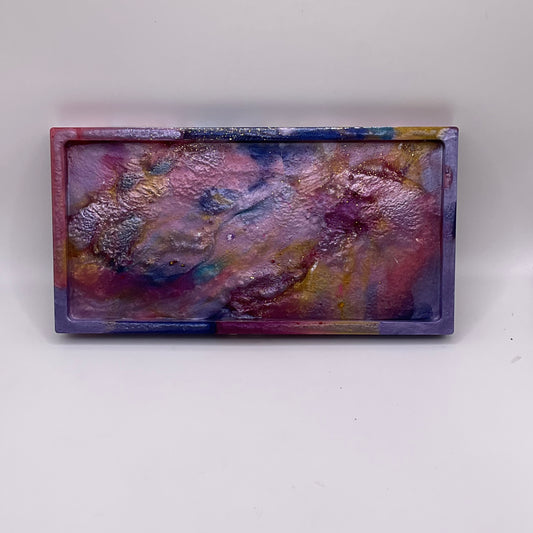 Purple Owl Rectangle Trinket Tray 219 (7X3.5inches)