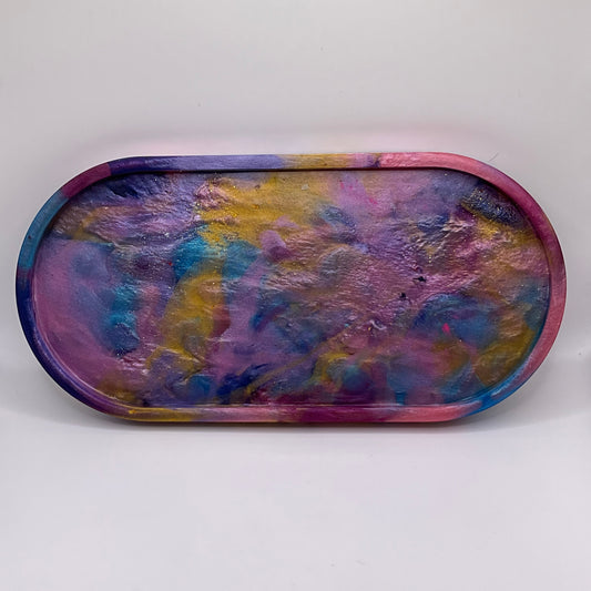 Purple Owl Oval Trinket Tray 221 (9X4inches)