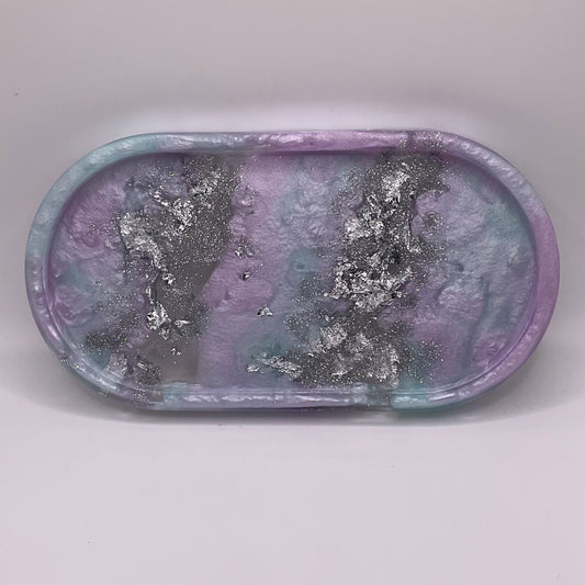 Lavender Mist Oval Trinket Tray 242 (7x3.5 inches)