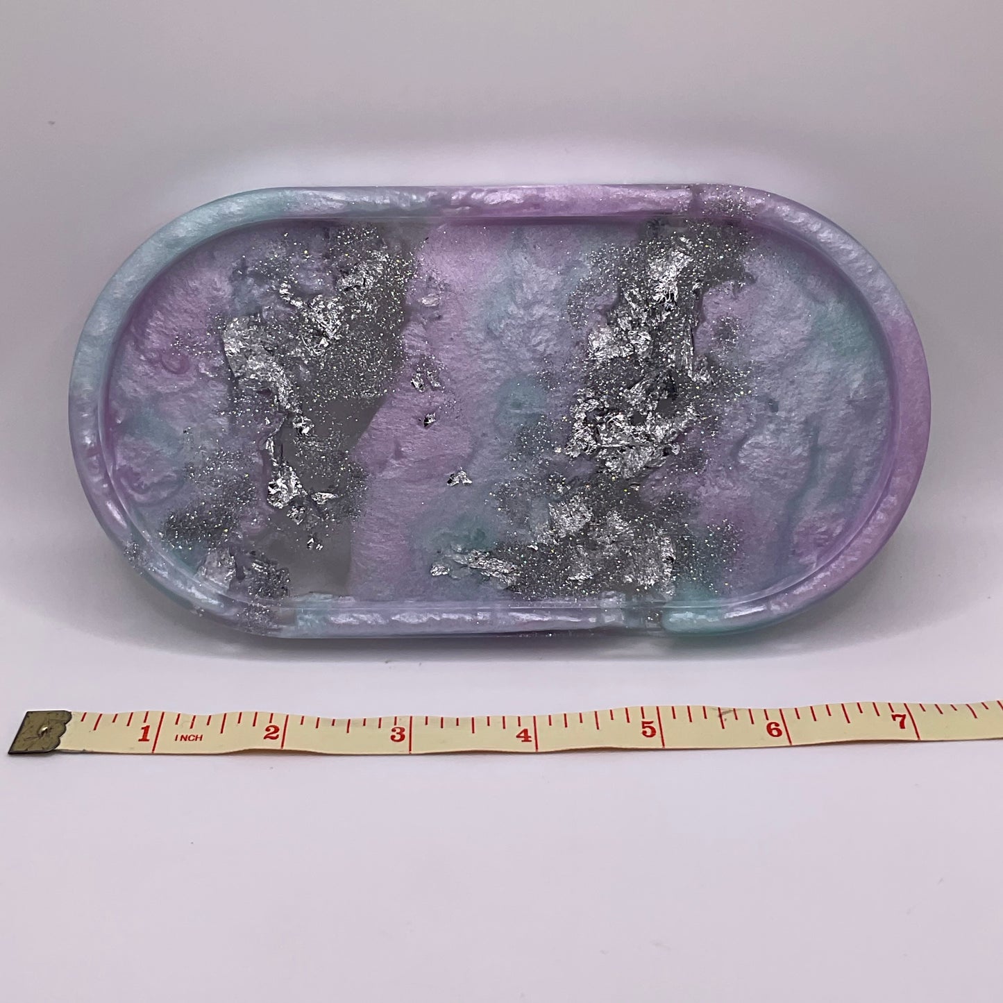 Lavender Mist Oval Trinket Tray 242 (7x3.5 inches)