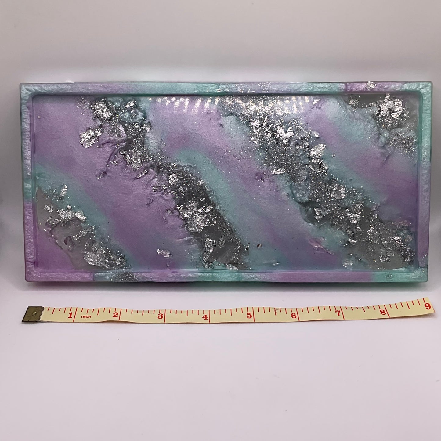 Lavender Mist Rectangle Trinket Tray 244 (9x4 inches)