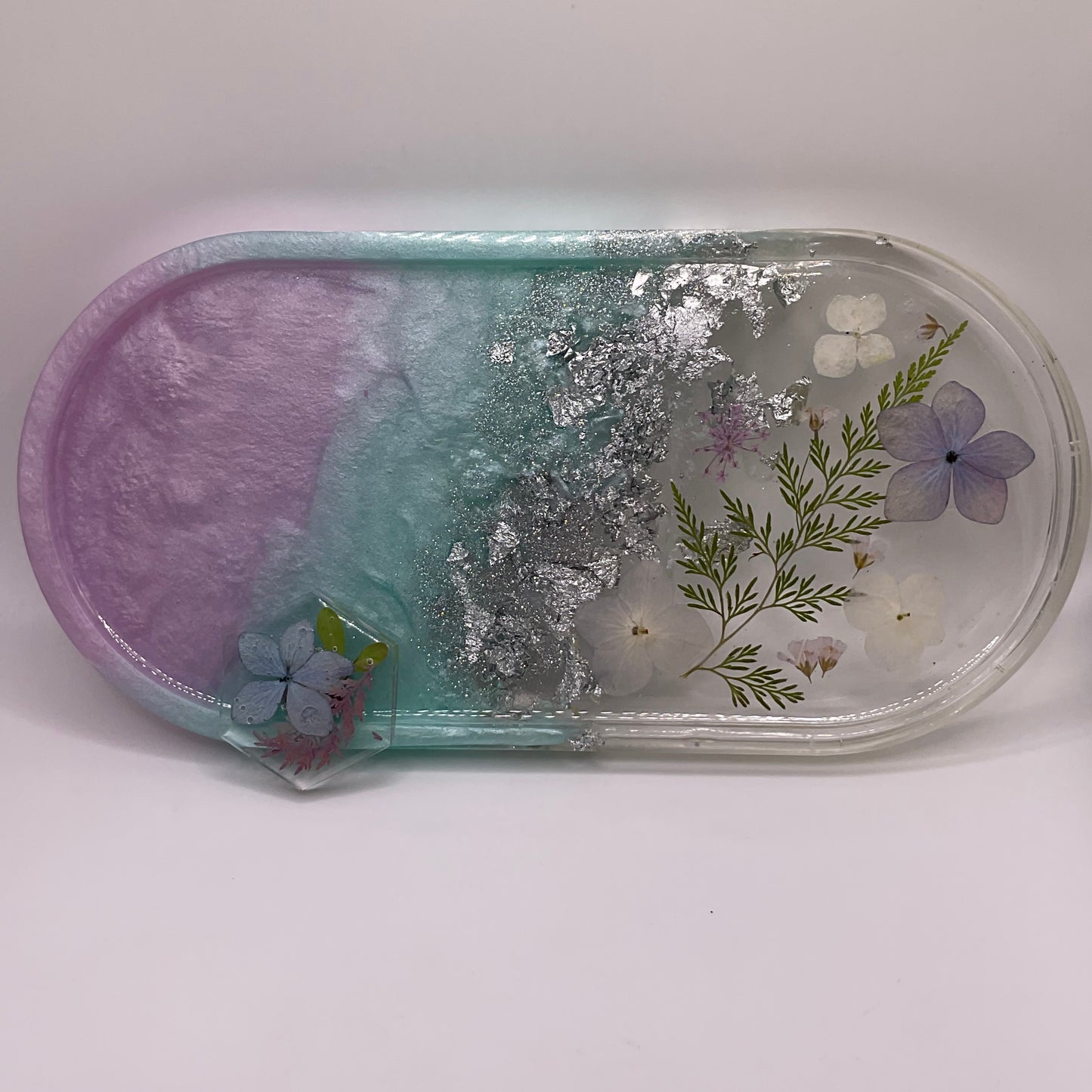Flowers Oval Trinket Tray & Cover Minder Set 248 (9x4 inches)