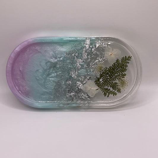 Flowers Oval Trinket Tray 261 (7x3.5 inches)