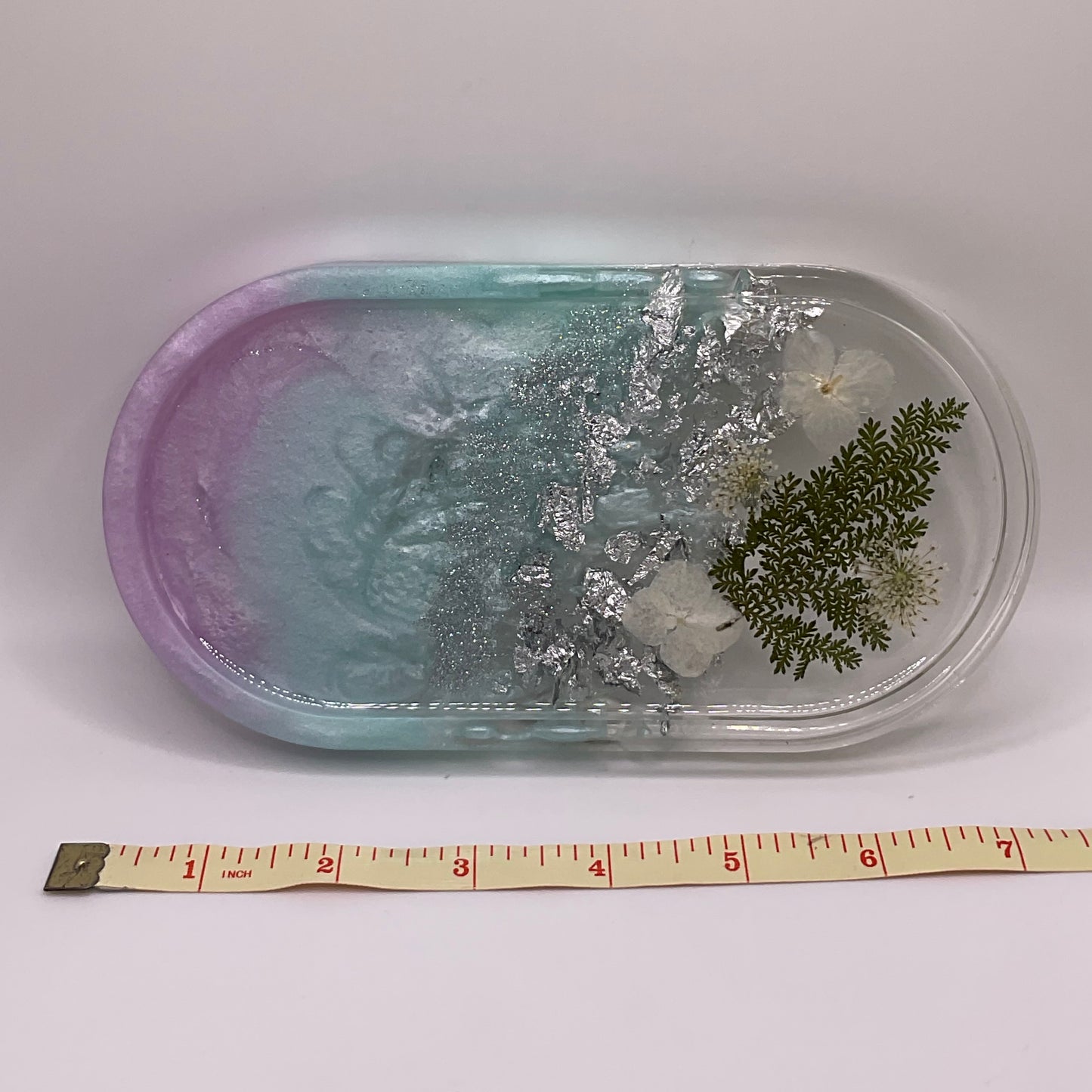 Flowers Oval Trinket Tray 261 (7x3.5 inches)