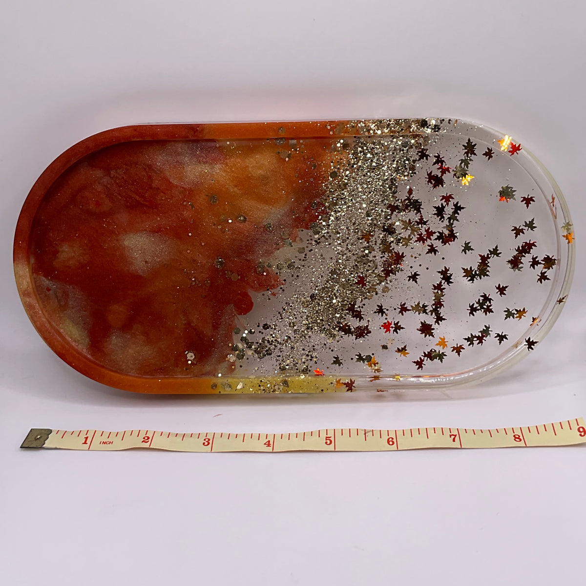 Fall Oval Trinket Tray & Cover Minder Set 270 (9X4 inches)
