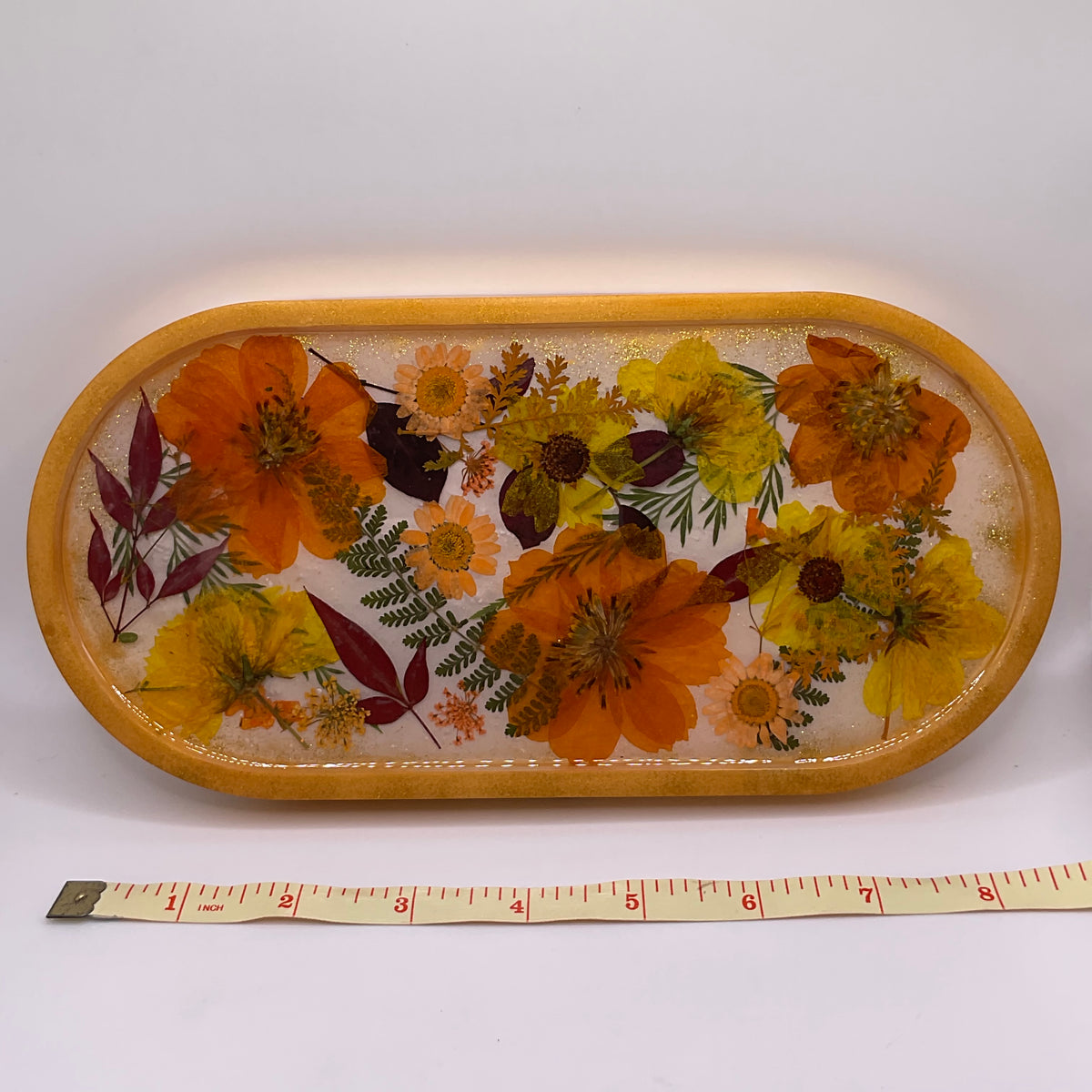 Fall Oval Trinket Tray & Cover Minder Set 272 (9X4 inches)