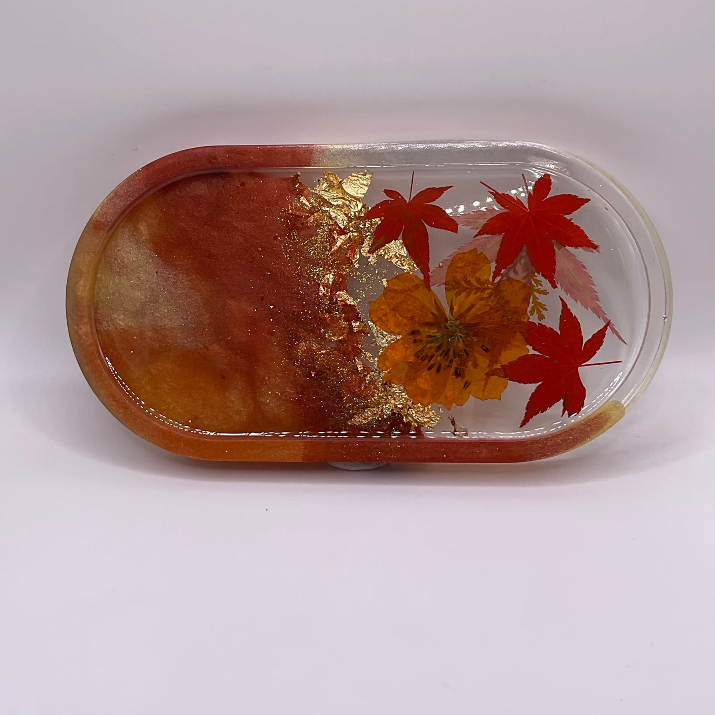 Fall Oval Trinket Tray 274 (7X3.5 inches)