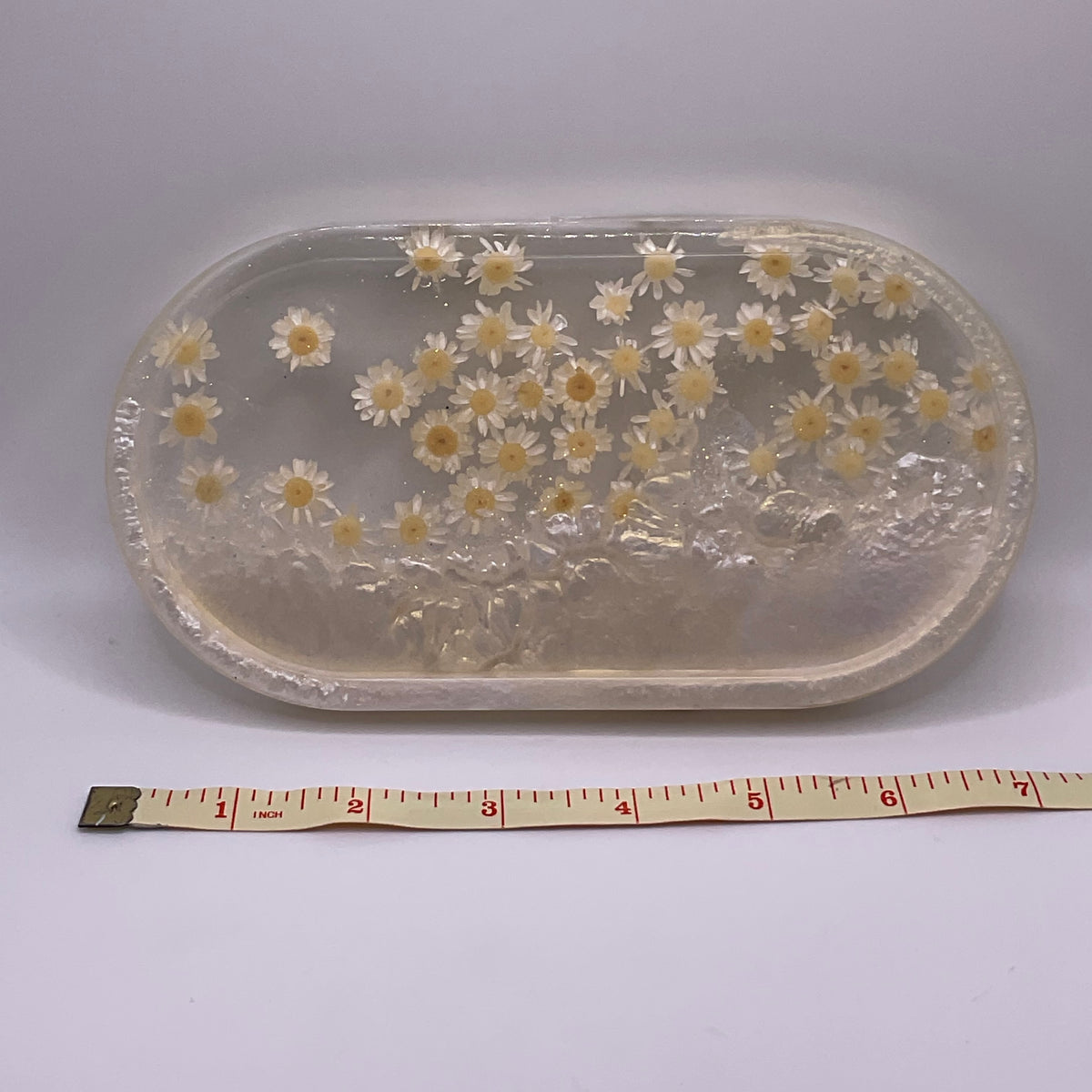 Ghost Oval Trinket Tray & Cover Minder Set 289 (7x3.5 inches)