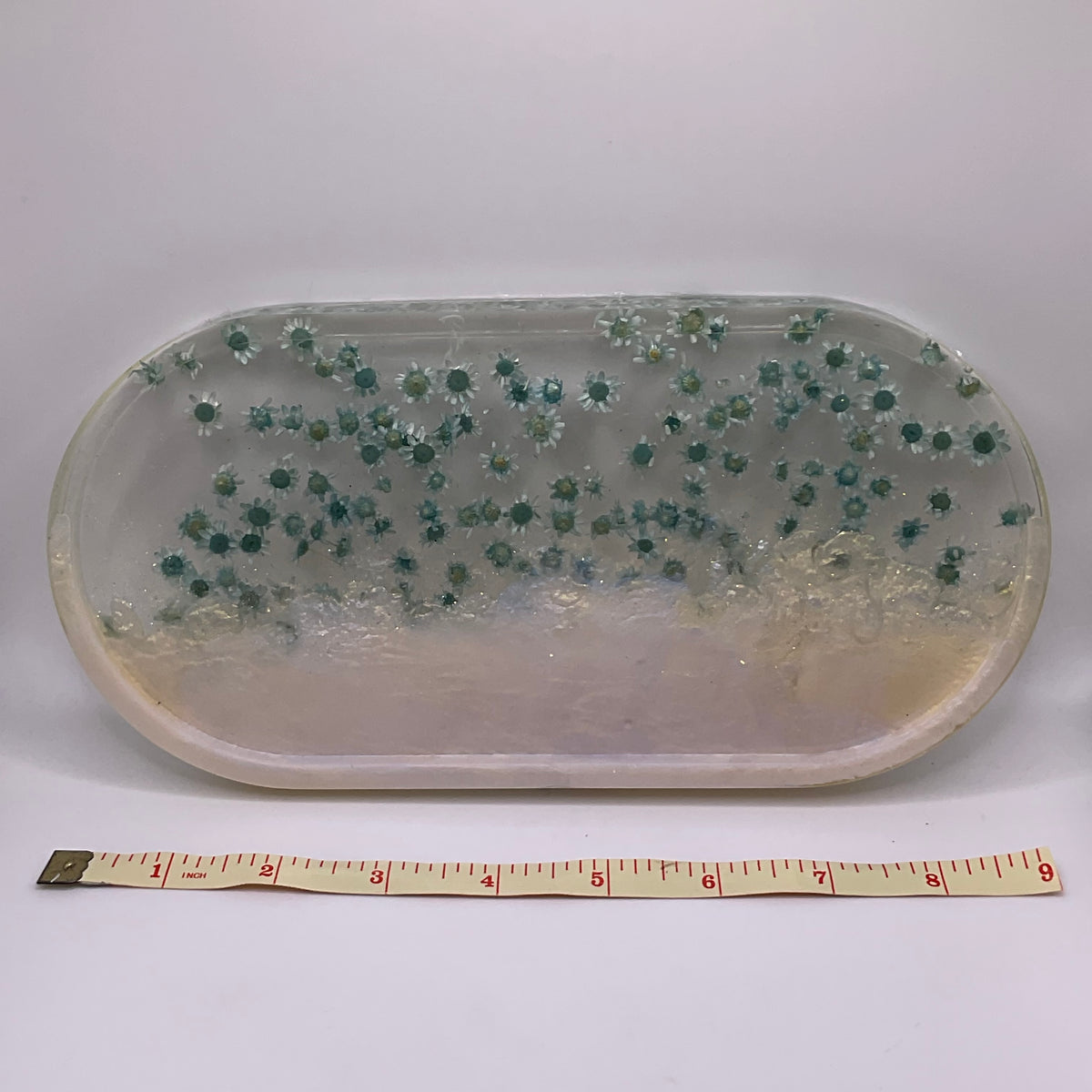Ghost Oval Trinket Tray & Cover Minder Set 294 (9X4 inches)