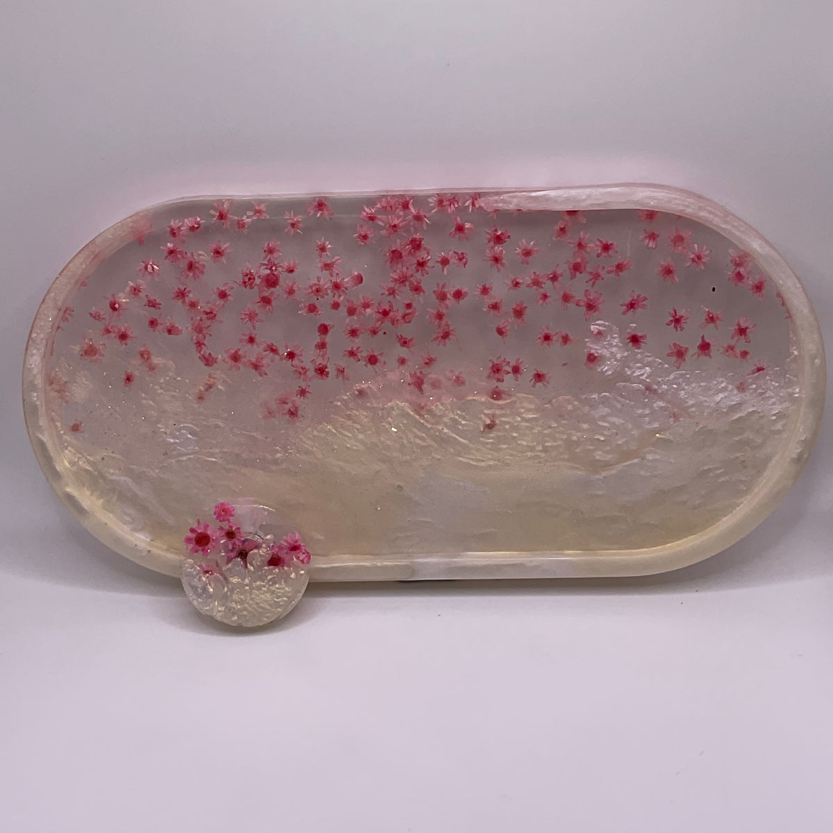 Ghost Oval Trinket Tray & Cover Minder Set 295 (9X4 inches)