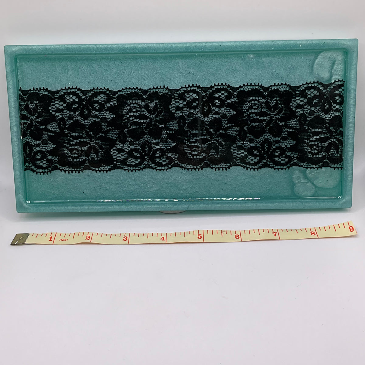 Something Chic Rectangle Trinket Tray & Cover Minder Set 297 (9x4 inches)