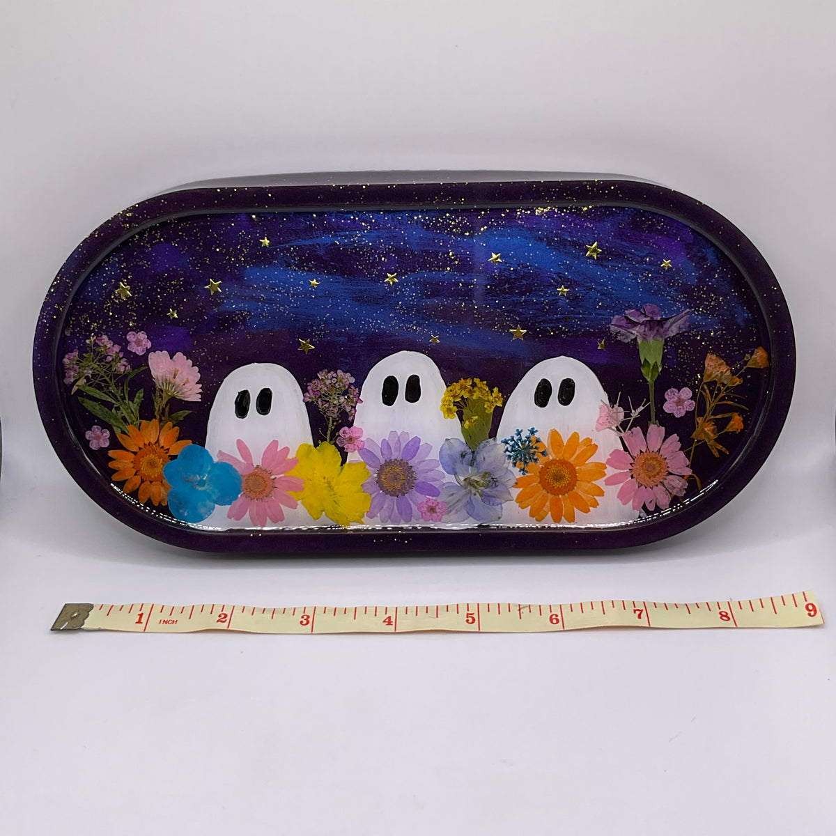 Ghost in the Garden Trinket Tray & Cover Minder Set 301 (9x4 inches)