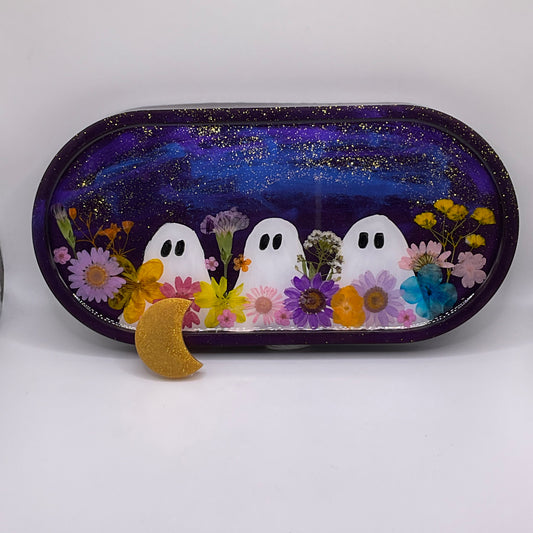Ghost in the Garden Trinket Tray & Cover Minder Set 302 (9x4 inches)