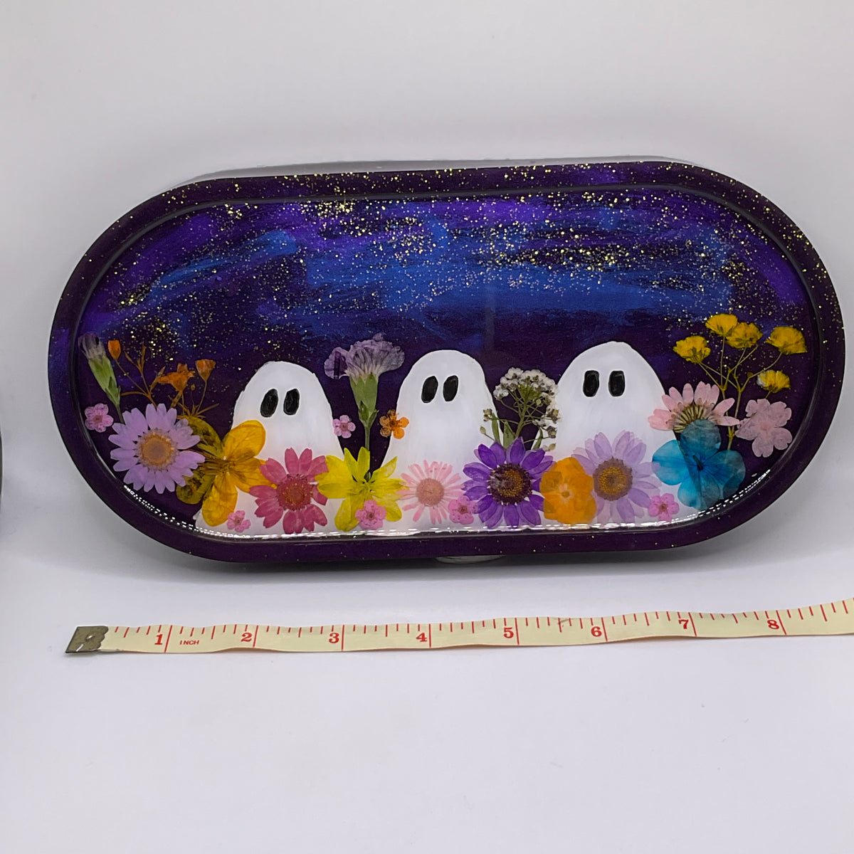 Ghost in the Garden Trinket Tray & Cover Minder Set 302 (9x4 inches)