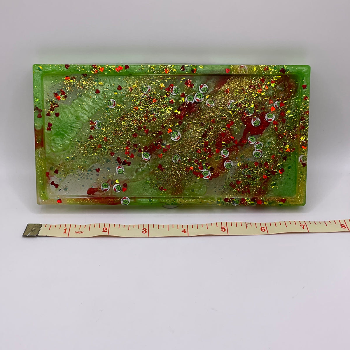 Merry Grinchmas Trinket Tray & Cover Minder Set 309 (7X3.5 inches)